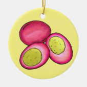 PA Nederlandse gevlekte hardgekookte eieren van ro Keramisch Ornament (Voorkant)