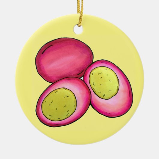 PA Nederlandse gevlekte hardgekookte eieren van ro Keramisch Ornament (Voorkant)