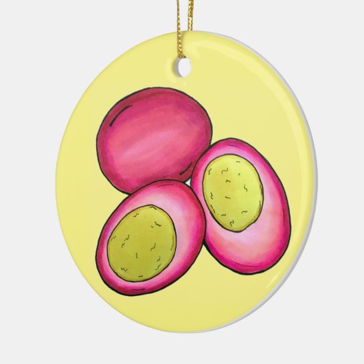 PA Nederlandse gevlekte hardgekookte eieren van ro Keramisch Ornament (Links)