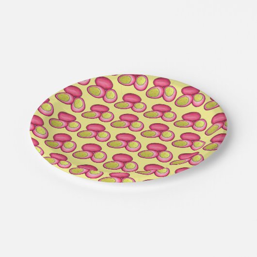 PA Nederlandse gevlekte hardgekookte eieren van ro Papieren Bordje (Gekanteld)