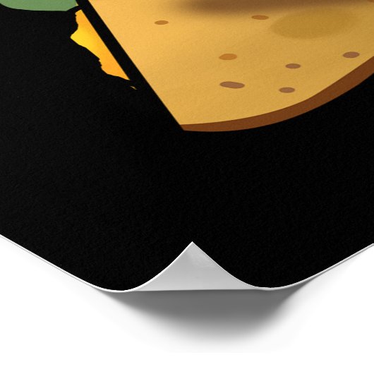 Pa-ninny Funny Panini Pun Dark BG Poster (Hoek)