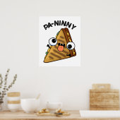Pa-ninny Funny Panini Pun heeft een schattige pani Poster (Keuken)