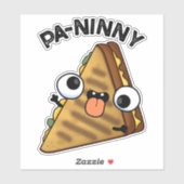 Pa-ninny Funny Panini Pun heeft een schattige pani Sticker (Vel)