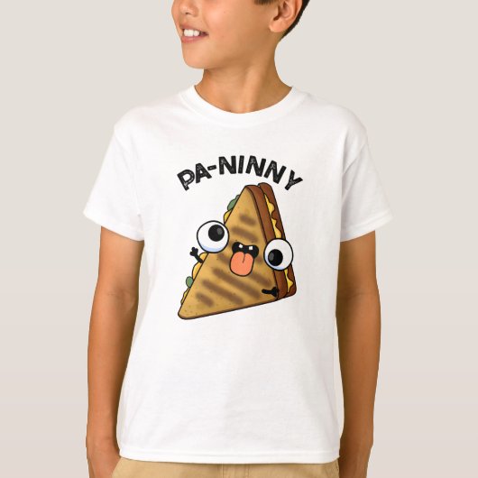 Pa-ninny Funny Panini Pun heeft een schattige pani T-shirt (Voorkant)