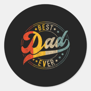 Pa Ooit Kleuren Retro Vaders Dag Verjaardag Ronde Sticker