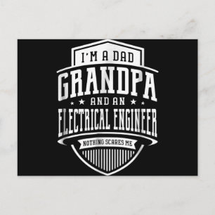 Pa opa Electrical Engineer niets maakt me uit Aankondigingskaart