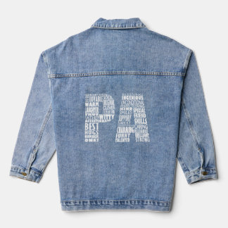 Pa Opa Word Cloud Vaderdag Gift Denim Jacket