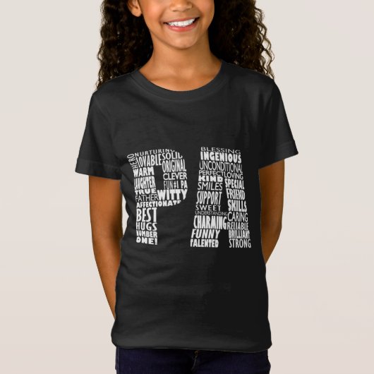 Pa Opa Word Cloud Vaderdag Gift T-shirt (Voorkant)