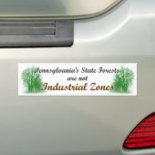 PA Overheidsbossen zijn geen industriële zones Bumpersticker (Op auto)