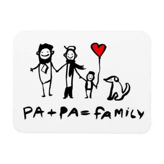 Pa + Pa = familie Magneet (Horizontaal)