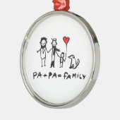 Pa + Pa = familie Metalen Ornament (Links)
