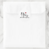 Pa + Pa = familie Ronde Sticker (Tas)