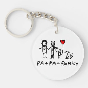 Pa + Pa = familie Sleutelhanger