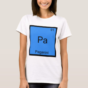 Pa - Paganini Grappig Chemie Element Symbool T-shi T-shirt