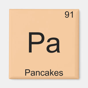 Pa - Pancakes Funny Chemistry Element Symbol T-shi Magneet