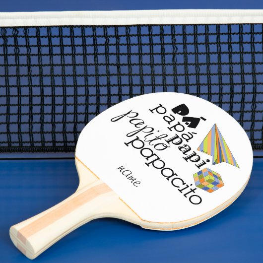 pá, papá, papi, papito, papacito tafeltennisbatje (Insitu)