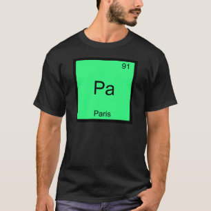 Pa - Parijs Grappig Chemie Element Symbool T-Shirt