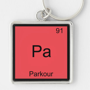 Pa - Parkour Funny Chemistry Element Symbol T-shir Sleutelhanger