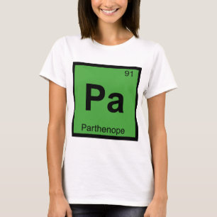 Pa - Parthenope Griekse scheikunde Periodiek syste T-shirt
