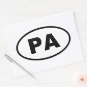PA Pennsylvania Ovale Sticker (Envelop)