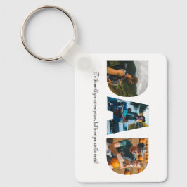 Pa Photo Collage Sleutelhanger voor Vaderdag