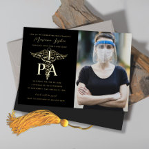 PA Physician Assistant Afstudeerfoto Goud
