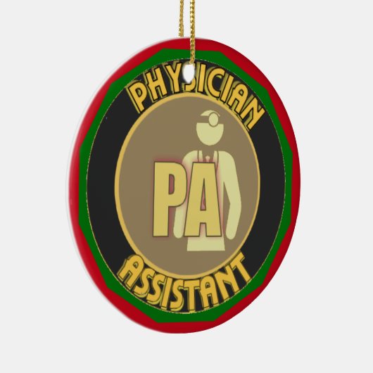 PA PHYSICIAN ASSISTANT LOGO KERAMISCH ORNAMENT (Rechts)