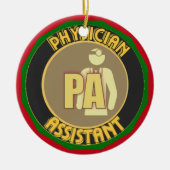PA PHYSICIAN ASSISTANT LOGO KERAMISCH ORNAMENT (Voorkant)