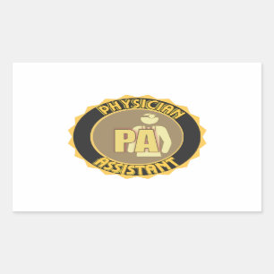 PA PHYSICIAN ASSISTANT LOGO RECHTHOEKIGE STICKER