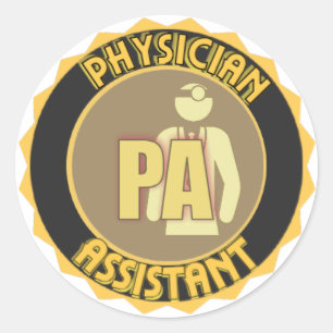 PA PHYSICIAN ASSISTANT LOGO RONDE STICKER