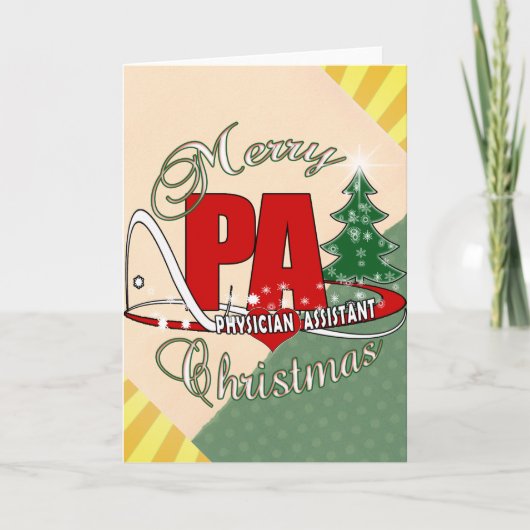 PA PHYSICIAN ASSISTANT MERRY CHRISTMAS FEESTDAGEN KAART (Voorkant)