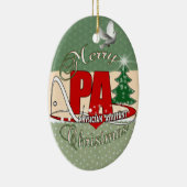 PA PHYSICIAN ASSISTANT MERRY CHRISTMAS KERAMISCH ORNAMENT (Rechts)