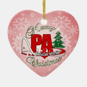 PA PHYSICIAN ASSISTANT MERRY CHRISTMAS KERAMISCH ORNAMENT