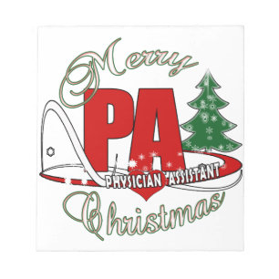 PA PHYSICIAN ASSISTANT MERRY CHRISTMAS NOTITIEBLOK
