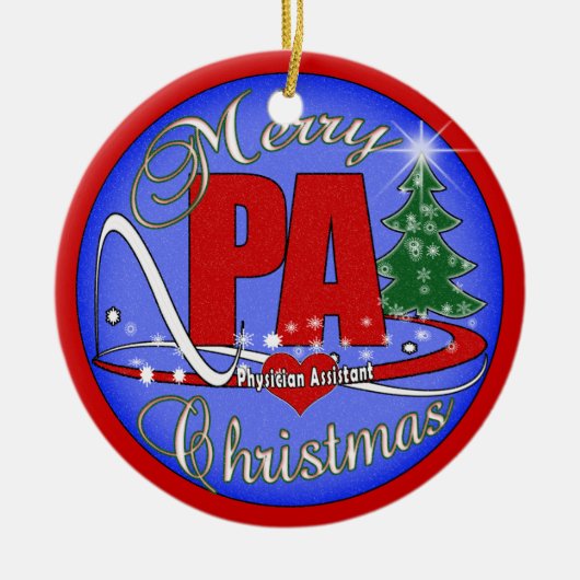 PA - PHYSICIAN ASSISTANT MERRY CHRISTMAS ORNAMENT (Voorkant)