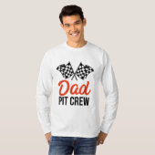 Pa Pit Crew Grappig Hosting Auto Race Verjaardagsf T-shirt (Voorkant volledig)