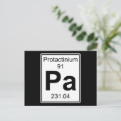 Pa - Protactinium Briefkaart (Staand voorkant)