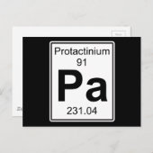 Pa - Protactinium Briefkaart (Voorkant / Achterkant)