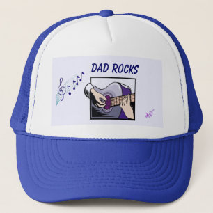 "Pa Rocks" Guitar Player Trucker Hat Trucker Pet
