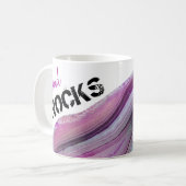 *~* Pa Rocks Lapidary Agate Lavender Stone Koffiemok (Voorkant links)