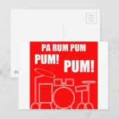 Pa Rum Pum Pum Pum Briefkaart (Voorkant / Achterkant)
