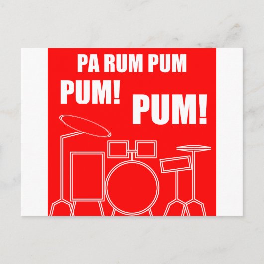 Pa Rum Pum Pum Pum Briefkaart (Voorkant)