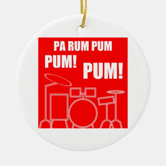 Pa Rum Pum Pum Pum Keramisch Ornament (Voorkant)