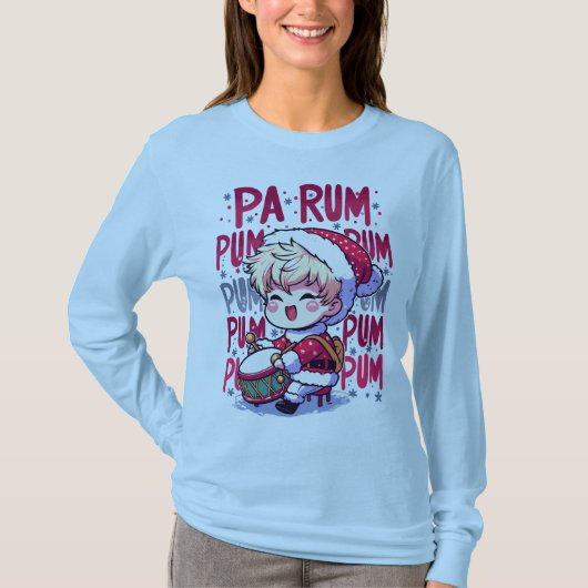 Pa Rum Pum Pum Pum Kleine Drummer Boy Funny Xmas T-shirt (Voorkant)