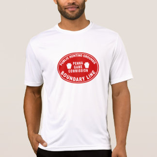 PA State Game Lands Boundary - Mannen Microfibre T-shirt