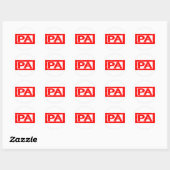 Pa stempel ronde sticker (Vel)