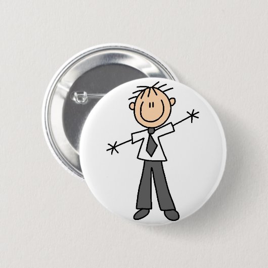 Pa Stick Figuur Button (Voorkant /achterkant)