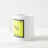 Pa - T-shirt van het Pauling Funny Chemistry Eleme Koffiemok (Voorkant links)