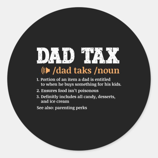 Pa Tax Definition Retro  Ronde Sticker (Voorkant)