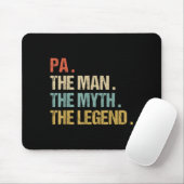 Pa The Man Myth Legend Shirt Funny Father Dad Chri Muismat (Met muis)